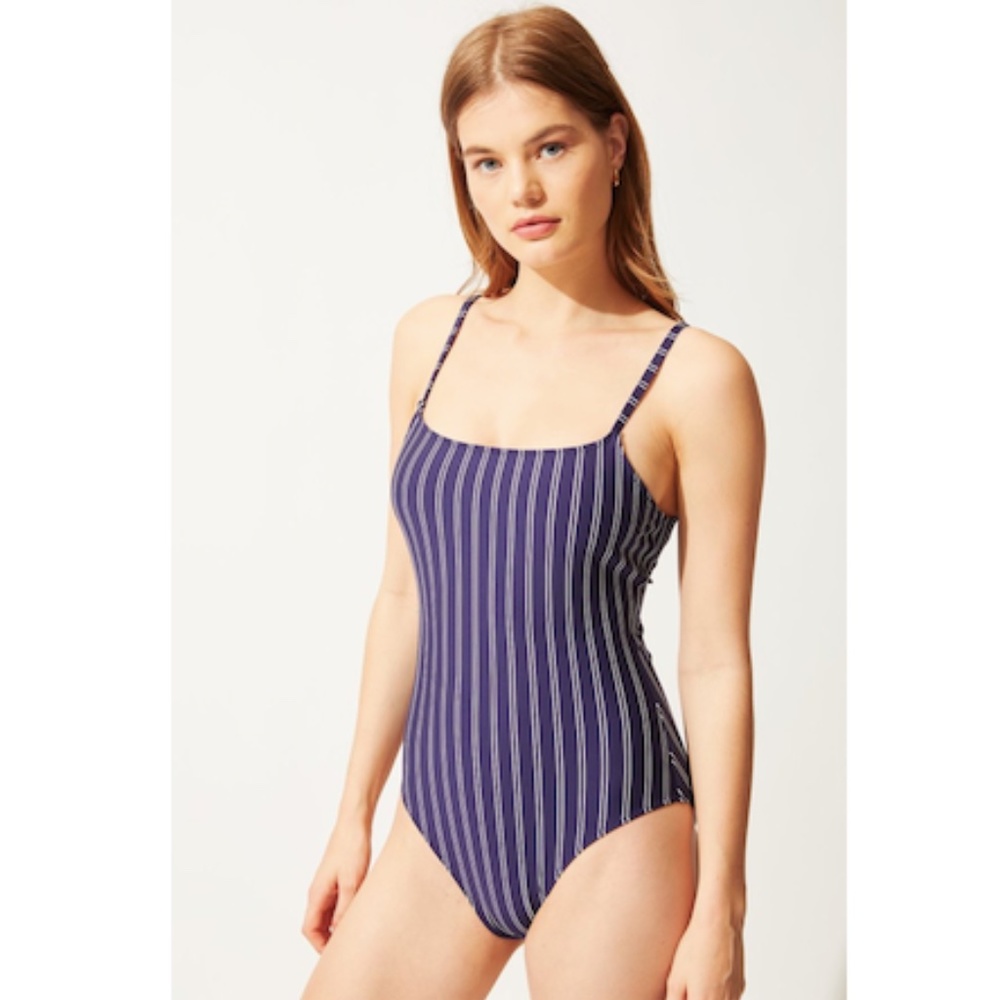 Solid & Striped - The Nina - Navy Pinstripe
